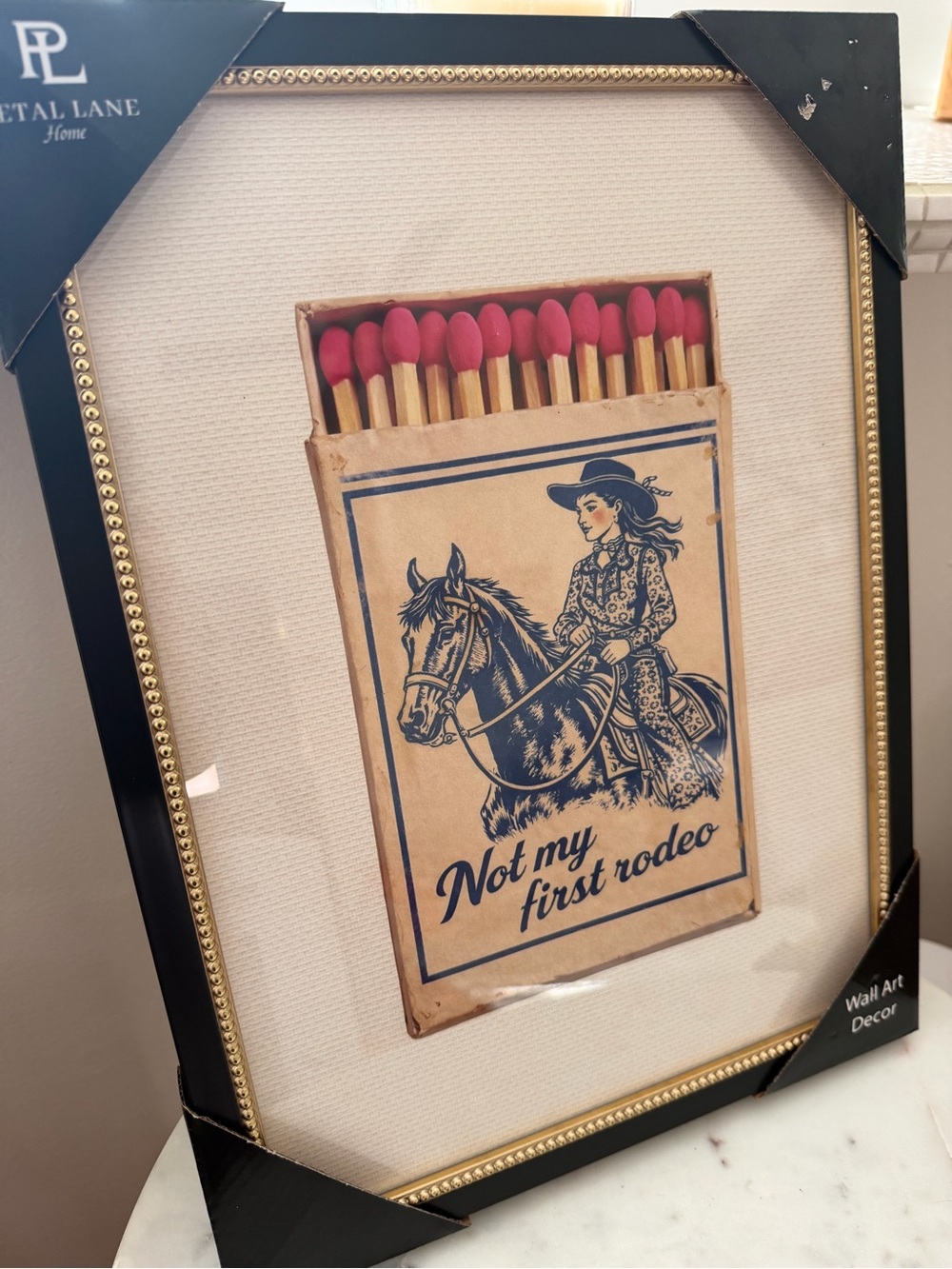Petal Lane Western Rodeo Cowgirl Framed Portrait, 12x16